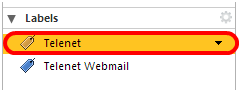 screenshot van Telenet Webmail