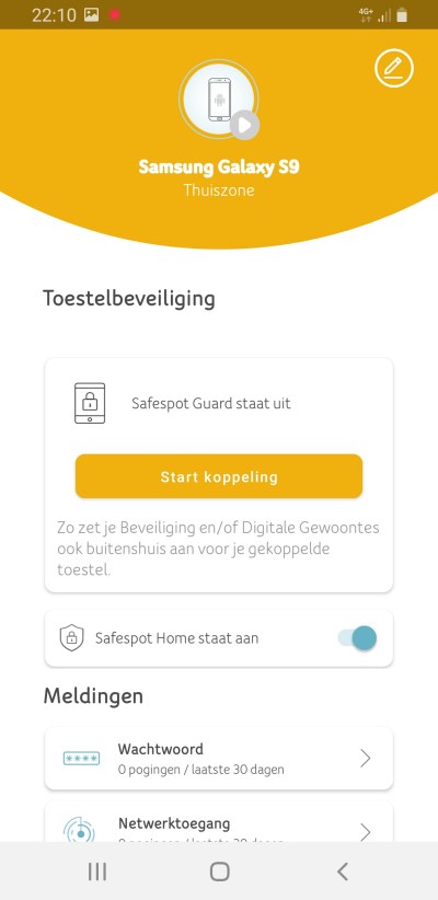 screenshot thuisscherm