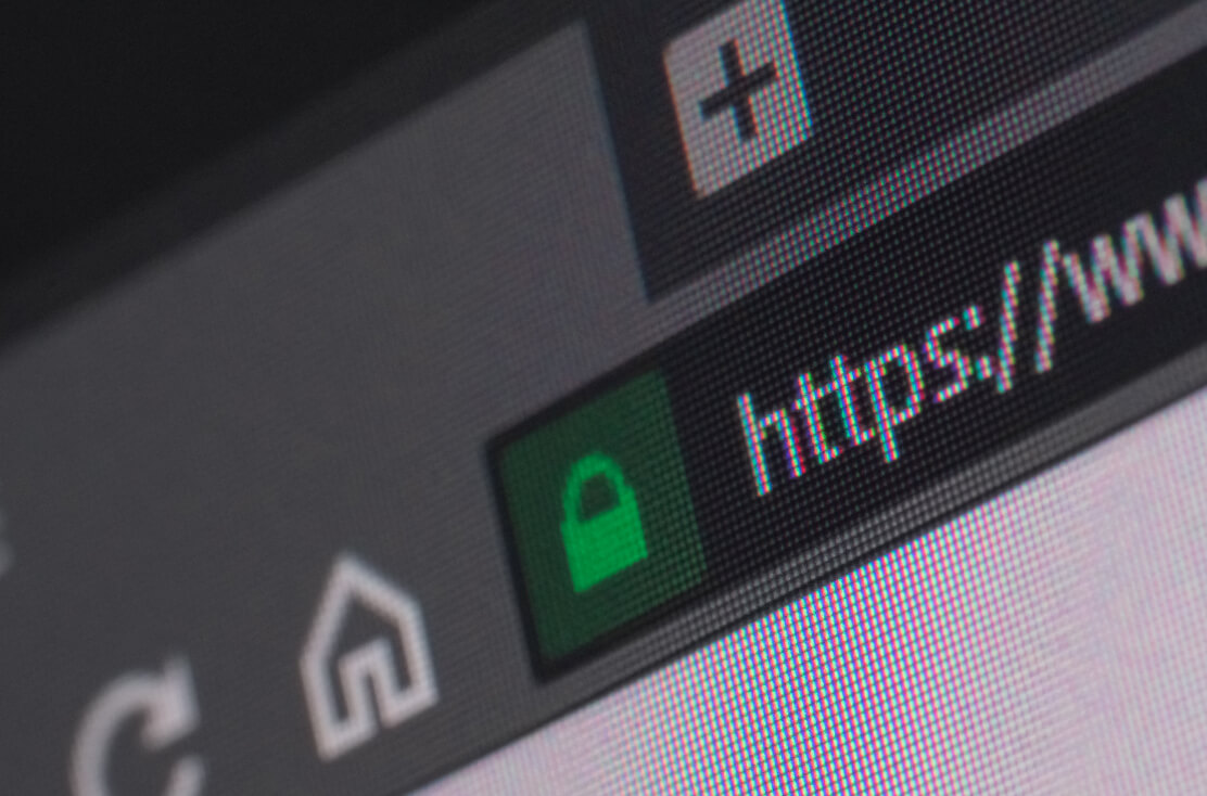 Afbeelding waarop het hangslot in de adresbalk van een beveiligde website te zien is. Zo’n hangslot wijst op een SSL-certificaat en degelijke beveiliging.