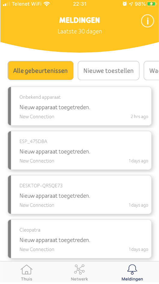 meldingenscherm