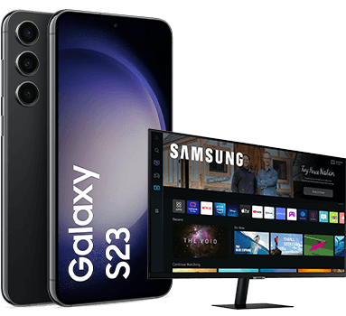 Samsung Galaxy S23 + Samsung Smart Monitor M5