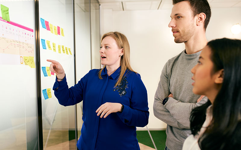 People working planning