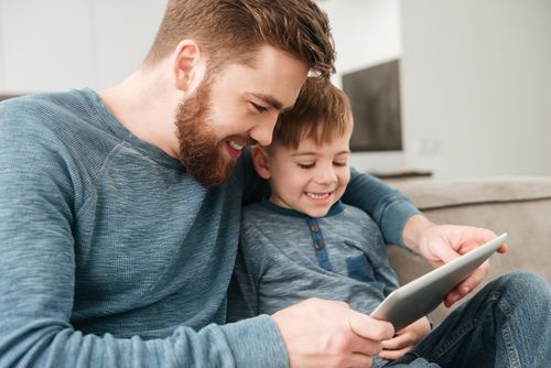 Man and child