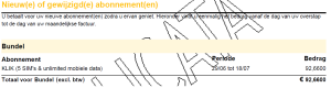 Correction nouvel abonnement