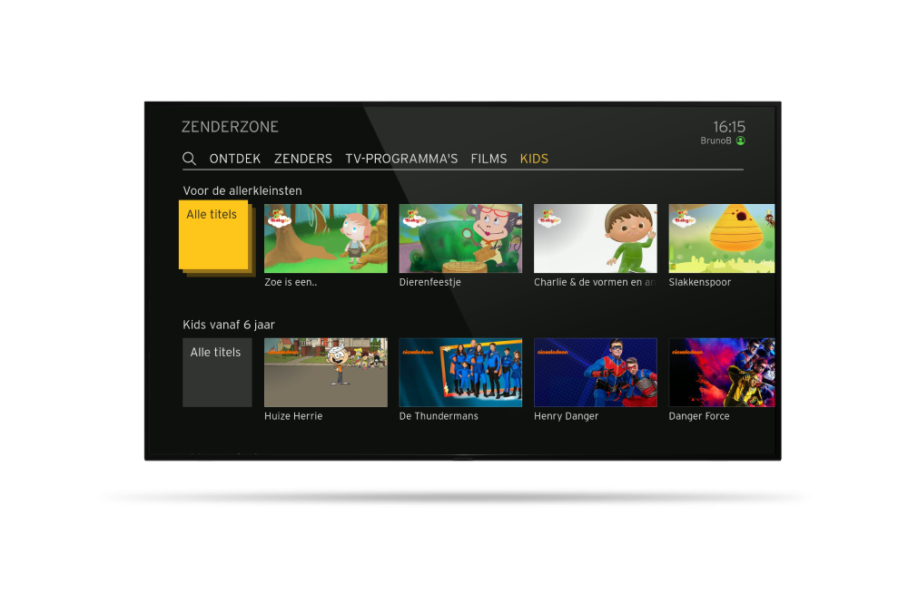 Contenu pour enfants sur Telenet TV