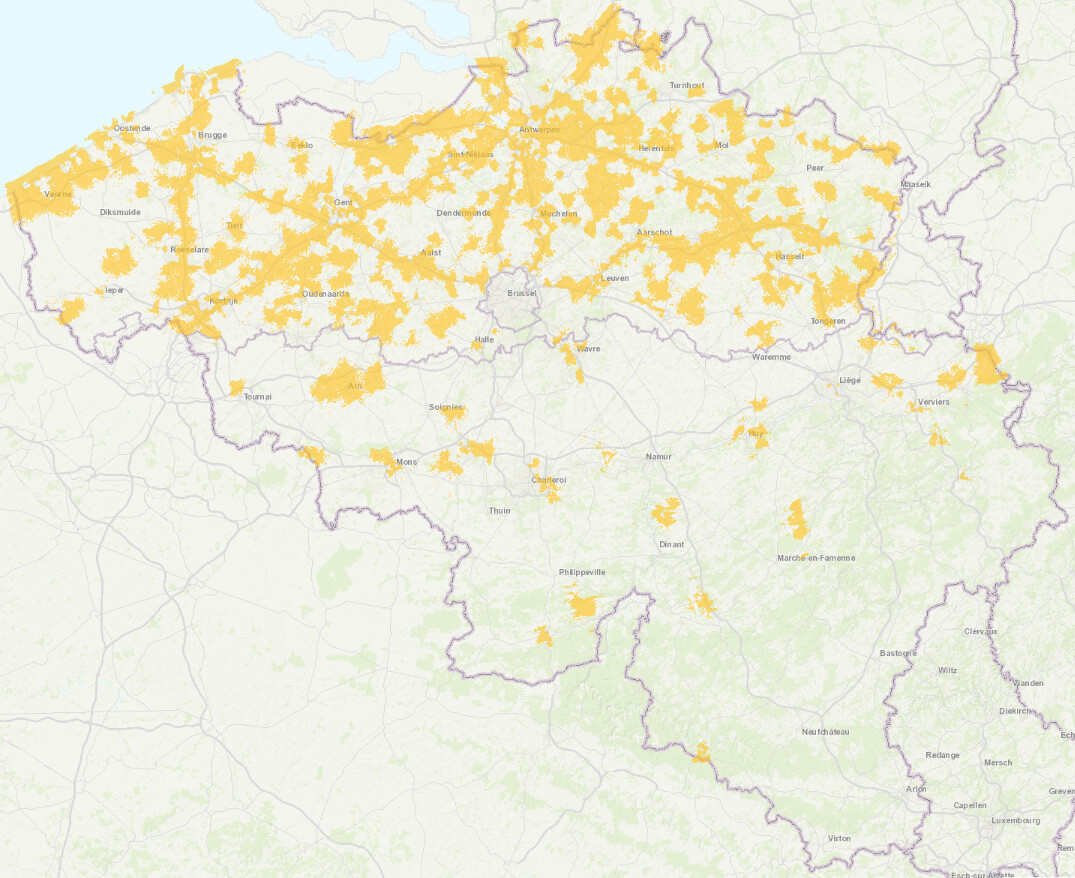 Belgium 5G coverage