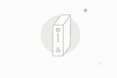 GIF indiquant la distance correcte de votre modem