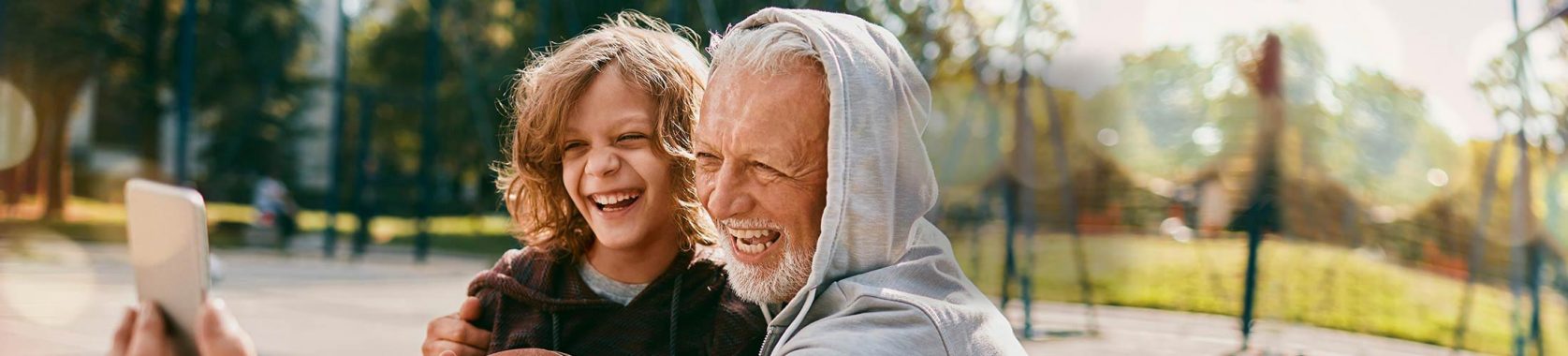 Grandfather and grandson