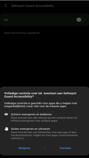Safespot Guard - Android - Stap 2