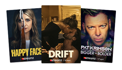 Happy Face, Drift en Pat Krimson op Streamz bij Telenet